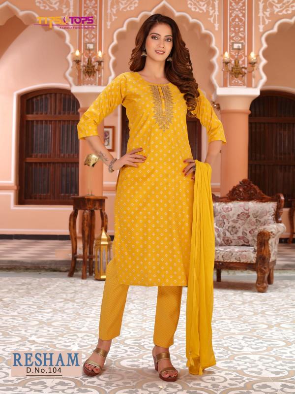 Tips Tops Resham Chanderi Modal Designer Readymade Suit